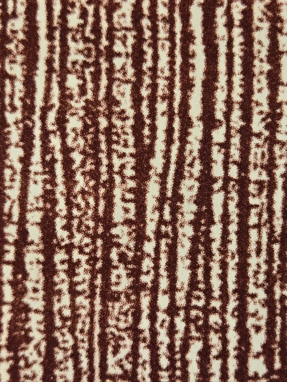 Vintage Maroon and Ivory Stripe Knit Fabric T-shirt Weight 47